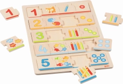 Puzzle en bois à encastrer Apprends à compter