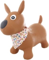 Sauteur chien en caoutchouc avec foulard