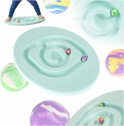 Planche d’équilibre pour enfants avec labyrinthe à billes, menthe