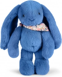 Lapin en peluche avec foulard bleu 35 cm