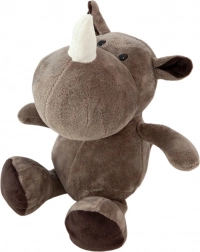 Rhinocéros en peluche marron 25 cm