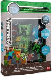 Journal intime secret Minecraft avec stylo UV magique et autocollants