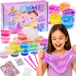 Kit de fabrication de slime – 24 couleurs et accessoires
