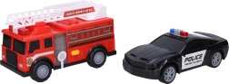 Voiture de police et de pompiers avec effets 23 cm