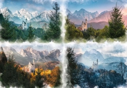 Puzzle Ravensburger Neuschwanstein aux quatre saisons 18 000 pièces