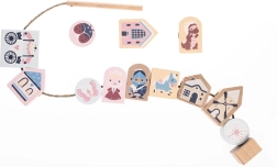 Cubika Pastel histoire à enfiler – set d’enfilage en bois