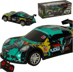 Voiture de sport RC NIGHT WOLF bleu‑vert