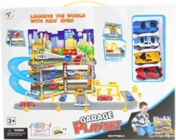 Garage à trois étages avec petites voitures