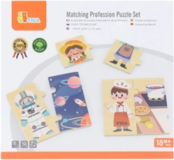 Viga mémo en bois métiers – 24 pièces, 8 professions