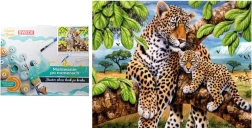 Peinture par numéros – guépards sur un arbre