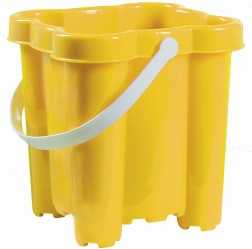 Androni seau château avec 4 tours, hauteur 20 cm – jaune