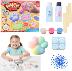 Kit créatif DIY pour fabriquer des squishies antistress – patte de chat, 44 pièces