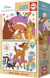 Puzzle en bois Le Roi Lion et Bambi par Educa