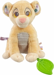 Jouet d’éveil en peluche DISNEY Le Roi Lion Simba avec anneau de dentition