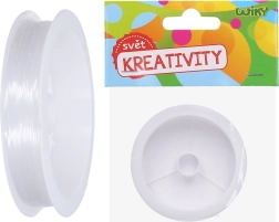 Fil nylon transparent pour perles 0,6 mm, 14 m