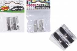 Taille-crayon métallique pour deux crayons