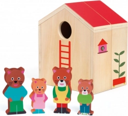 Maison en bois pour la famille de chats DJECO