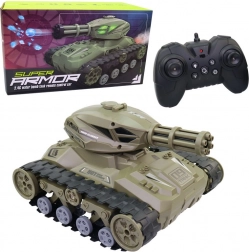 Tank télécommandé avec bombes à eau et effets de fumée