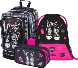 Set scolaire Sac à dos, Trousse et Sac de sport Sneakers