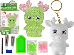 Kit DIY cerf en diamants – pendentif 3D avec cristaux – Vert