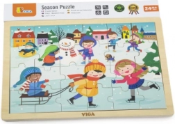 Puzzle en bois hiver 24 pièces