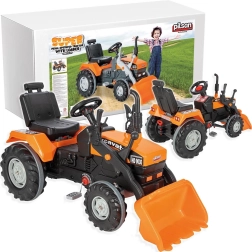 PILSAN tracteur à pédales avec chargeur frontal XXL – orange