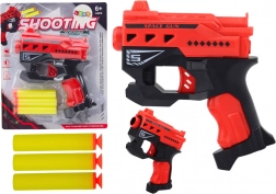 Mini pistolet à fléchettes en mousse avec ventouses – rouge