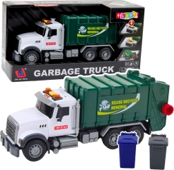 Camion-benne pour enfants avec lumières et sons 1:14, vert