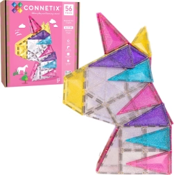 Jeu de construction magnétique CONNETIX Glitter Unicorn Pack 56 pièces