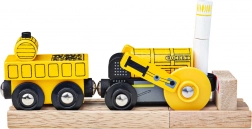 Bigjigs Rail réplique en bois de la locomotive Rocket avec 2 rails