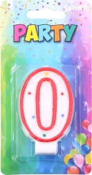 Bougie de gâteau chiffre 0