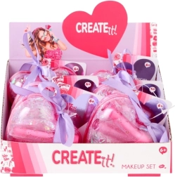 coffret cosmétique pour enfants dans un étui en forme de cœur CREATE IT!