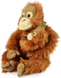 Orang-outan en peluche avec son petit 28 cm ECO-FRIENDLY