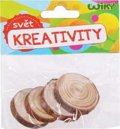 Rondelles en bois 3–4 cm, lot de 4 pièces