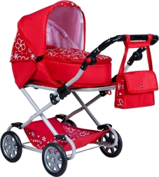 Poussette pour poupées 2 en 1 New Baby Monika rouge