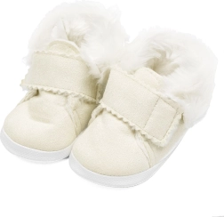 Chaussons d’hiver en suédine pour bébé NEW BABY, beige, 0–3 mois