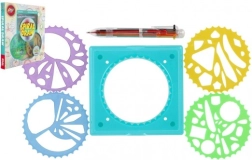 ensemble Inspiro pour dessin spiralé avec gabarits et stylo à six couleurs