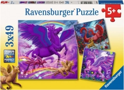 Puzzle Ravensburger Souverains mythiques 3×49 pièces