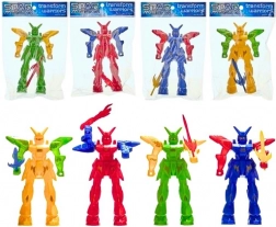 transform warrior star mission – set de figurines robotiques, 4 modèles