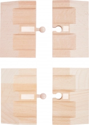 Small foot rampes en bois pour circuit automobile, 4 pcs