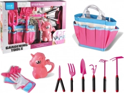 Set de jardin avec outils et licorne