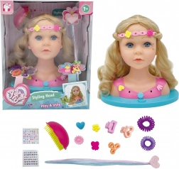 Tête à coiffer avec effets 24 cm