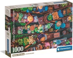Puzzle Clementoni Marché flottant thaïlandais, 1000 pièces