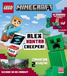 lego minecraft : alex contre creeper – set interactif avec minifigurines et livre de défis