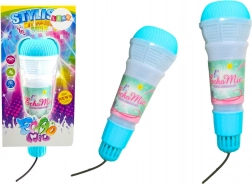 Microphone pour enfants avec effet d’écho et lumières (rose ou bleu)