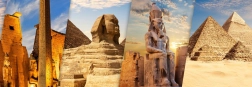 Puzzle panoramique BLUEBIRD Découvrez l’Égypte : Louxor et Gizeh 1000 pièces