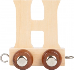 Wagon en bois avec la lettre H pour circuit de trains small foot