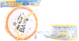 Tambour en plastique pour enfants avec baguettes 21 cm