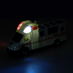 ambulance avec sons et lumières, 18 cm