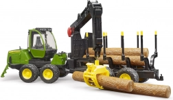 Bruder transporteur de bois John Deere 1210E avec grue 1:16